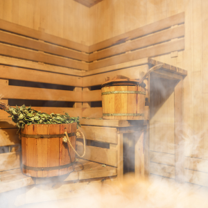 Sauna con Balcon